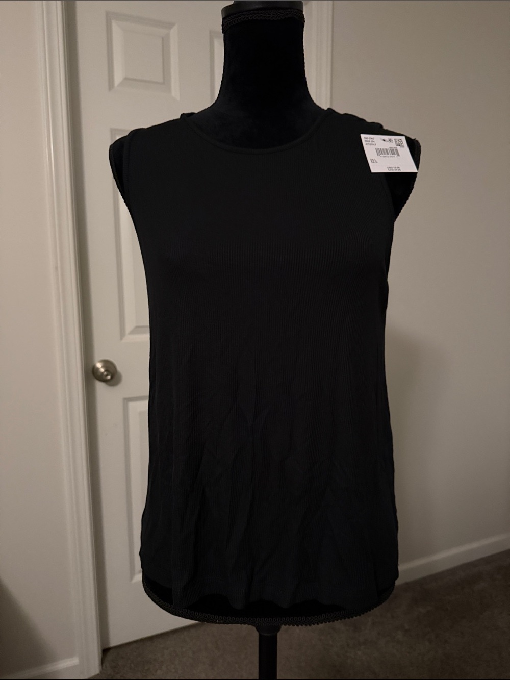 American Eagle Outfitters Black Ribbed soft and sexy Crewneck Tank
